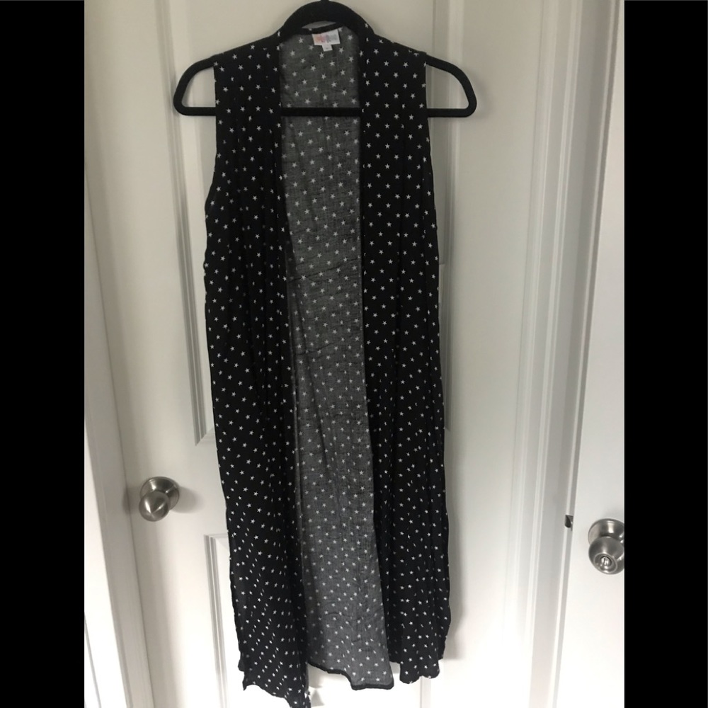 LuLaRoe Joy black with stars.